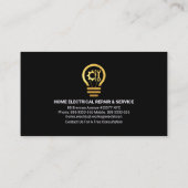 電カラフル気稲妻充電金ゴールド球 名刺 (裏面)