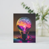 電カラフル気脳電球 ポストカード (スタンド正面)