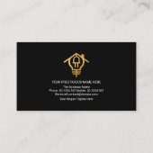 電カラフル荷クリエイティブ金ゴールド電球 名刺 (裏面)