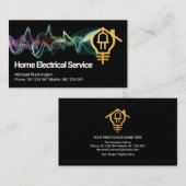 電カラフル荷クリエイティブ金ゴールド電球 名刺 (正面/裏面)