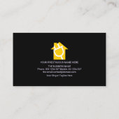 電カラフル荷金ゴールド電球 名刺 (裏面)