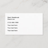 電クール気サービス用名刺 名刺 (裏面)