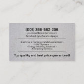 電クール気ミニマル・配管工事請負業者 名刺 (裏面)