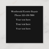 電クール気技師名刺デザイン スクエア名刺 (裏面)