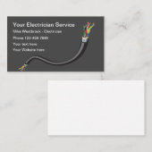 電シンプル気会社カードテンプレート 名刺 (正面/裏面)