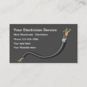 電シンプル気会社カードテンプレート 名刺 (正面)