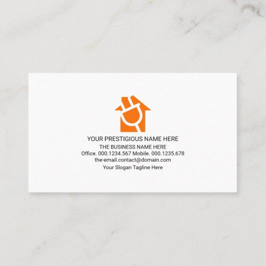 電シンプル気回路配線電気技師サービス 名刺 (裏面)