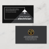 電シンプル気技師の電源ケーブルランプシェード 名刺 (正面/裏面)