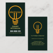 電スタイリッシュモダン気球フィラメント 名刺 (正面/裏面)