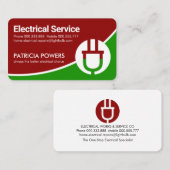 電スタイリッシュ源プラグの曲線 名刺 (正面/裏面)