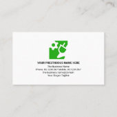 電スタイリッシュ球と電源プラグの電気サービス 名刺 (裏面)