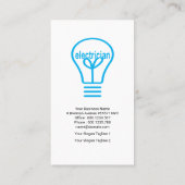 電スタイリッシュ球拡張電気技師 名刺 (裏面)
