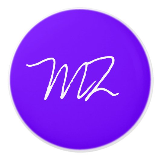 電パーソナライズされた気インディゴブルー セラミックノブ (正面)