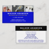 電ミニマル気モダン稲妻球 名刺 (正面/裏面)