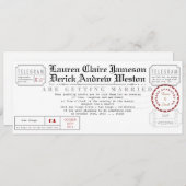 電モダン文茶長招待状 招待状 (正面/裏面)