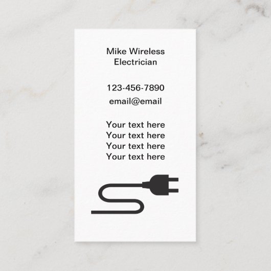 電モダン気はっきりした二面名刺 名刺 (裏面)