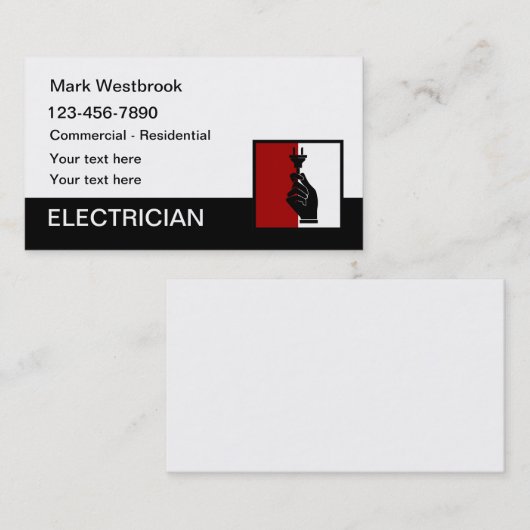 電モダン気テーマ 名刺 (正面/裏面)