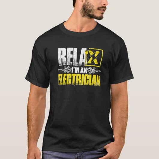 電リラックス気技師だ Tシャツ (正面)