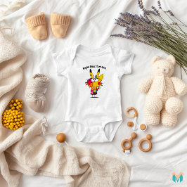 電予測できなカラフル気キャラクターデザイン ベビーボディスーツ