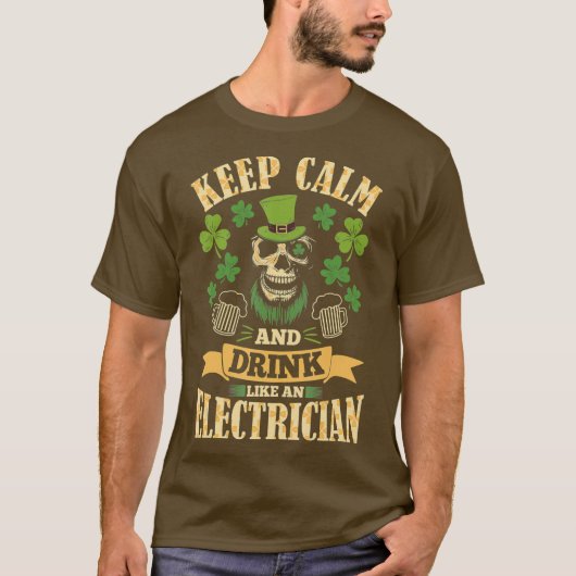 電保気士の日のように静かに飲む Tシャツ (正面)
