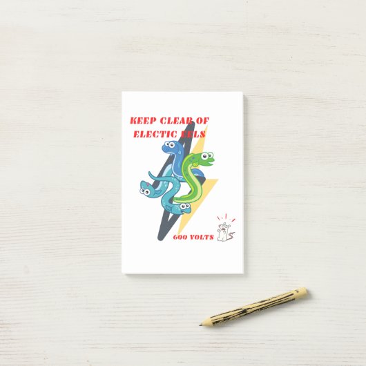 電保澄ん気ウナギ ポストイット (デスク上)