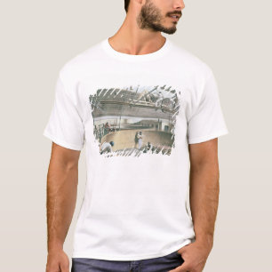 電信ケーブルをタンクの2つに巻き付ける Tシャツ