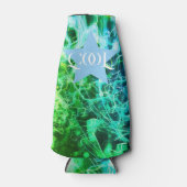 電光ラインのグラデーション抽象。セルツァー水 ボトルクーラー (正面)