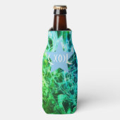 電光ラインのグラデーション抽象。セルツァー水 ボトルクーラー (ボトル正面)