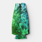 電光ラインのグラデーション抽象。セルツァー水 ボトルクーラー (裏面)