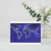 電光世界地図 ポストカード (スタンド正面)