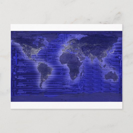 電光世界地図 ポストカード (正面)
