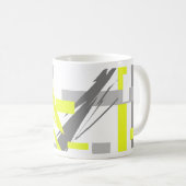 電力エネルギー抽象芸術芸術 コーヒーマグカップ (正面右)