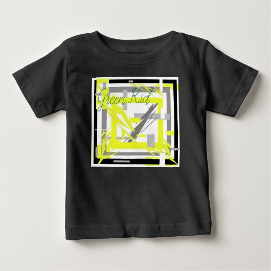 電力エネルギー抽象芸術芸術 ベビーTシャツ (正面)