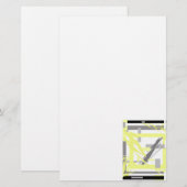 電力エネルギー抽象芸術芸術 便箋 (正面/裏面)