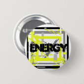 電力エネルギー抽象芸術芸術 缶バッジ (正面&裏面)