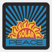 電力太陽のエネルギー世界平和環境 スクエアシール (正面)