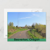 電力線パーク自転車道、歩道 ポストカード (正面/裏面)