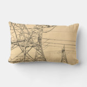 電力線ポールSketchクッション ランバークッション (裏面)