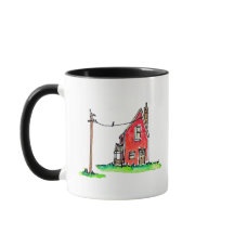 電力線付きリトルレッドハウス