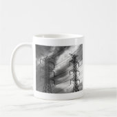 電力線dbl bw コーヒーマグカップ (左)