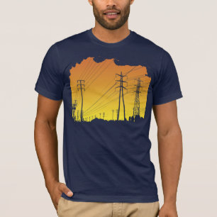 電力線Tシャツ Tシャツ