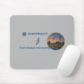 電力：広大な自然の中で灯された家 マウスパッド (マウス)