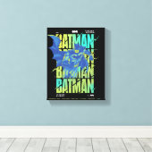 電動アップバットマンランニングズタイポグラフィ キャンバスプリント (インサイチュ (ウッドフロア))