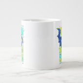 電動アップバットマンランニングズタイポグラフィ ジャンボコーヒーマグカップ (正面)