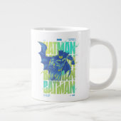 電動アップバットマンランニングズタイポグラフィ ジャンボコーヒーマグカップ (右)