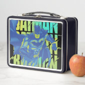 電動アップバットマンランニングズタイポグラフィ メタルランチボックス (インサイチュ)