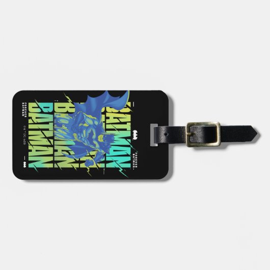 電動アップバットマンランニングズタイポグラフィ ラゲッジタグ (正面横)