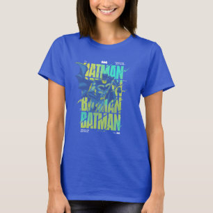 電動アップバットマンランニングズタイポグラフィ Tシャツ