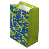 電動アップバットマン – ダークナイトパターン ミディアムペーパーバッグ (裏面アングル)