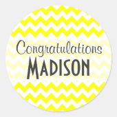 電動イエローシェブロン ラウンドシール (正面)